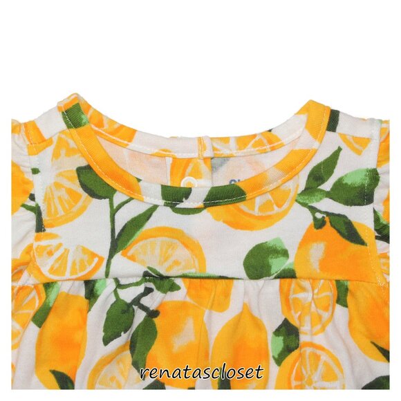 Old Navy Baby Girls' Lemon Printed Flutter-Sleeve Romper NWT - Picture 2 of 13